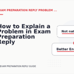 How to Explain a Problem in Exam Preparation Reply English