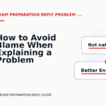 How to Avoid Blame When Explaining a Problem in Exam Preparation Reply English