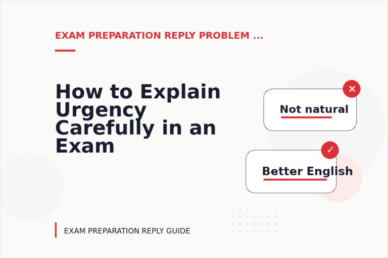 How to Explain Urgency Carefully in an Exam Preparation Reply