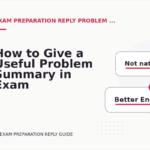 How to Give a Useful Problem Summary in Exam Preparation Reply English